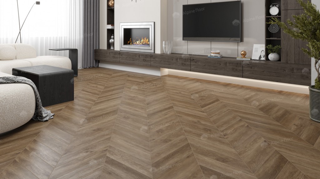 Кварцвиниловая плитка Alpine Floor Макадамия Шеврон Chevron ECO 20-5 Кварцвиниловая плитка Alpine Floor Макадамия Шеврон Chevron ECO 20-5