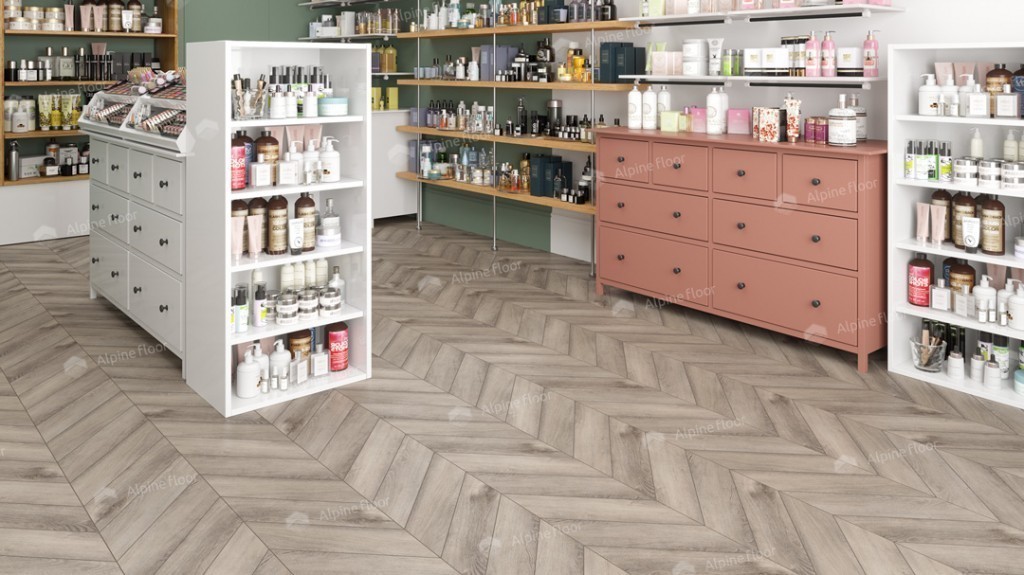 Кварцвиниловая плитка Alpine Floor Дуб Исида Шеврон Chevron ECO 20-8 Кварцвиниловая плитка Alpine Floor Дуб Исида Шеврон Chevron ECO 20-8
