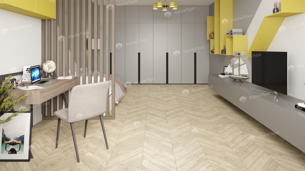 Кварцвиниловая плитка Alpine Floor Сонома Шеврон Chevron ECO 20-7 Кварцвиниловая плитка Alpine Floor Сонома Шеврон Chevron ECO 20-7