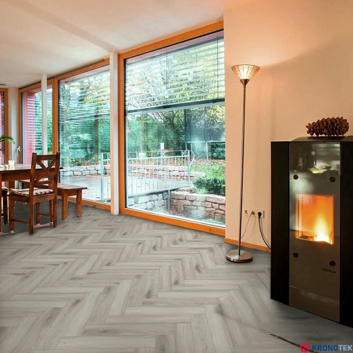 Ламинат Kronotex Herringbone Дуб Серебрянный D3773 - 4