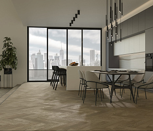 Кварцевый паркет Quartz Parquet Английская Ёлка Дуб Карельский 33-419