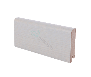 Плинтус напольный МДФ шпонированный К-02.80 серый Ликорн 80х16 мм