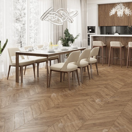 Кварцвиниловая плитка Alpine Floor Гевуина Шеврон Chevron ECO 20-10 - 1