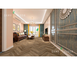 Кварцевый SPC ламинат Damy Floor Chevron DF06-Ch Амбуаз