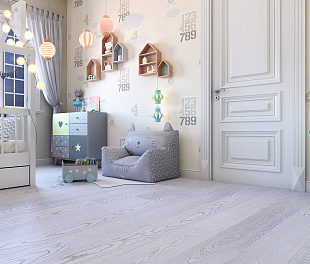 Паркетная доска Polarwood Дуб Elara White Matt