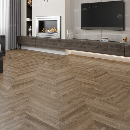 Кварцвиниловая плитка Alpine Floor Макадамия Шеврон Chevron ECO 20-5 - 1