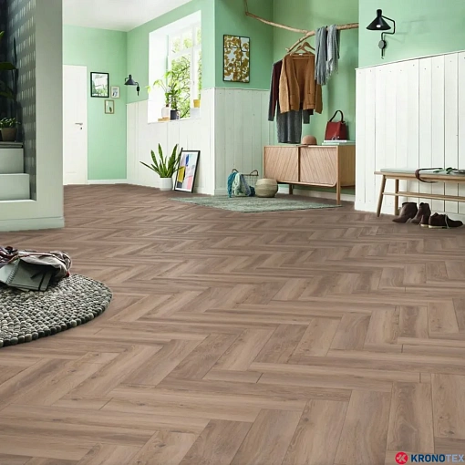 Ламинат Kronotex Herringbone Дуб Метц D3766