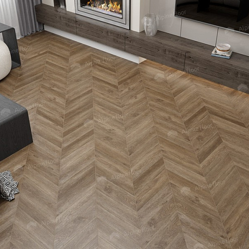 Кварцвиниловая плитка Alpine Floor Макадамия Шеврон Chevron ECO 20-5 - 2