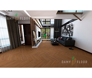 Кварцевый SPC ламинат Damy Floor Chevron DF08-Ch Блуа