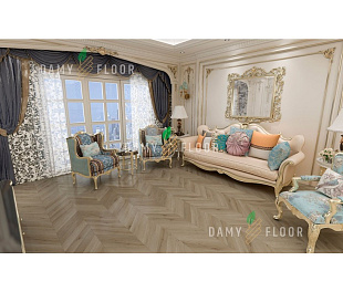 Кварцевый SPC ламинат Damy Floor Chevron DF01-Ch Версаль