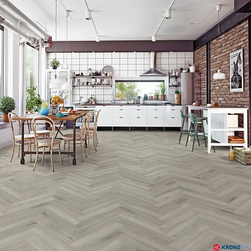 Ламинат Kronotex Herringbone Дуб Серебрянный D3773