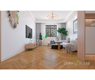 Кварцевый SPC ламинат Damy Floor Chevron DF09-Ch Монсоро