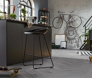 Ламинат Kronotex Herringbone 10 Дуб Престиж Серый D4167